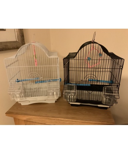 Parrot-Supplies Daytona Shaped Top Small Bird Cage - Black